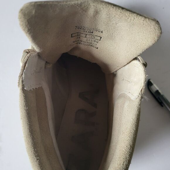 Zara Flat Split Leather High Tops - Picture 6 of 7